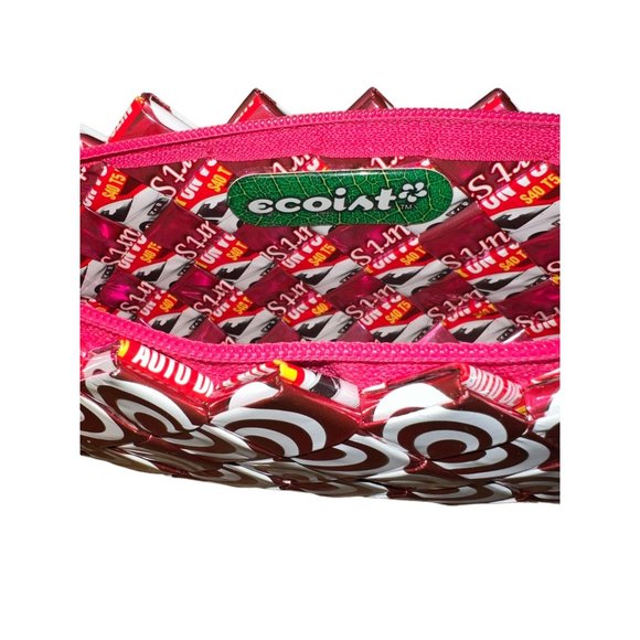 Vintage Ecoist Pink Heart Candy Wrapper Shoulder Purse Handbag Retro Style - Picture 5 of 6